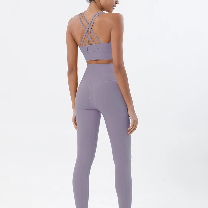 Women’s 2-Piece Yoga & Fitness Set – Sports Bra & Leggings