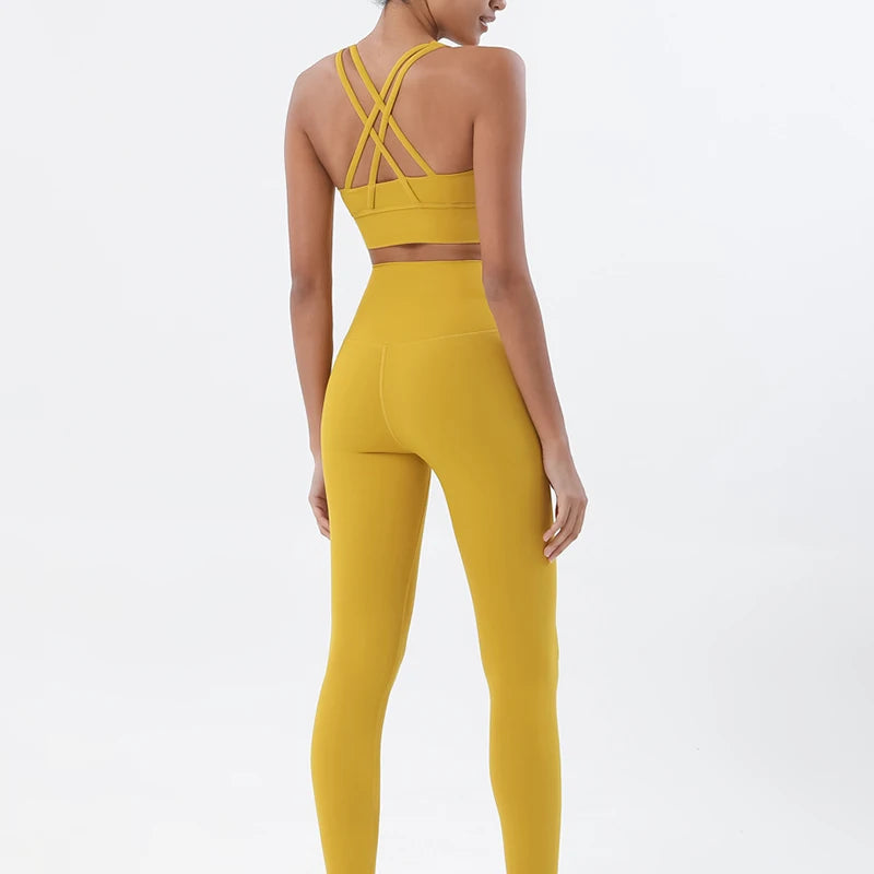 Women’s 2-Piece Yoga & Fitness Set – Sports Bra & Leggings