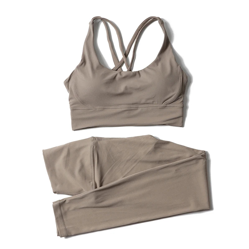 Women’s 2-Piece Yoga & Fitness Set – Sports Bra & Leggings