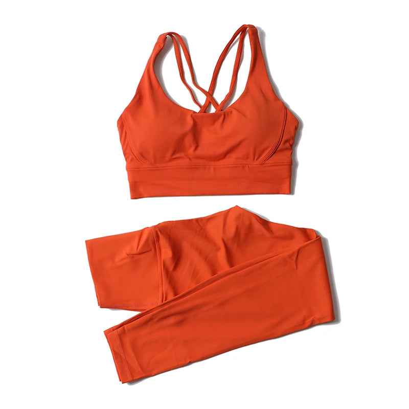 Women’s 2-Piece Yoga & Fitness Set – Sports Bra & Leggings