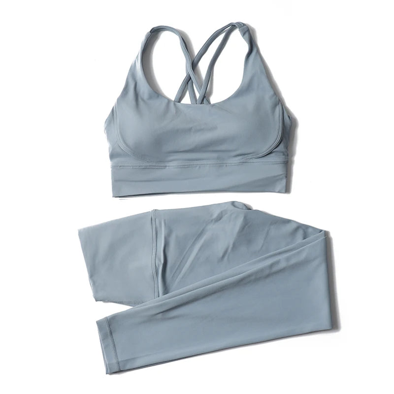 Women’s 2-Piece Yoga & Fitness Set – Sports Bra & Leggings