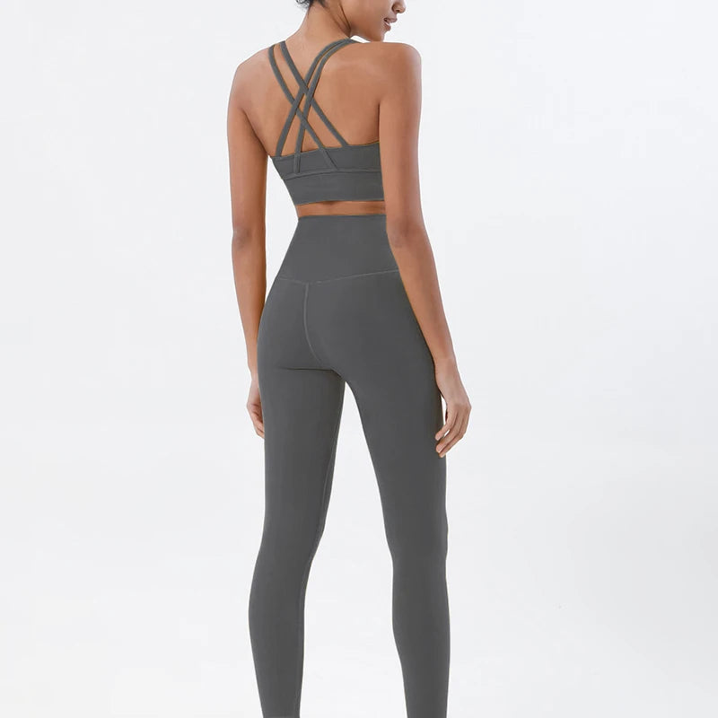 Women’s 2-Piece Yoga & Fitness Set – Sports Bra & Leggings