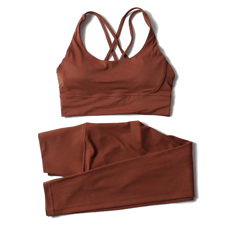 Women’s 2-Piece Yoga & Fitness Set – Sports Bra & Leggings