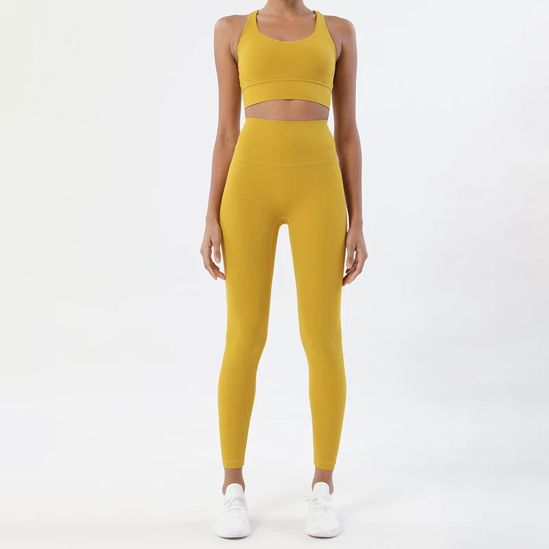 Women’s 2-Piece Yoga & Fitness Set – Sports Bra & Leggings