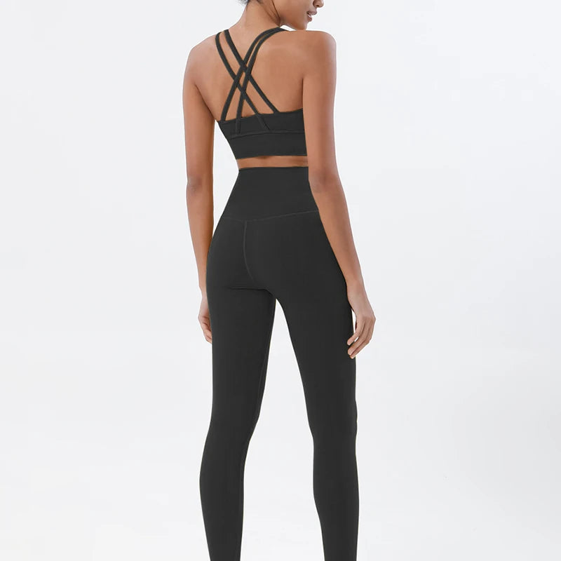 Women’s 2-Piece Yoga & Fitness Set – Sports Bra & Leggings