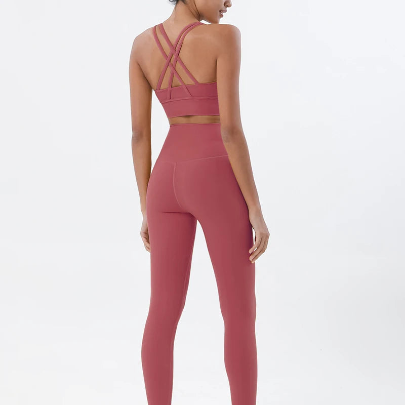 Women’s 2-Piece Yoga & Fitness Set – Sports Bra & Leggings