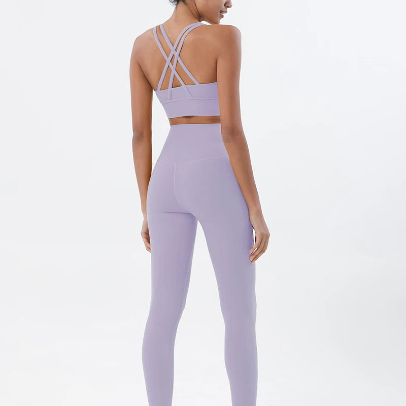Women’s 2-Piece Yoga & Fitness Set – Sports Bra & Leggings
