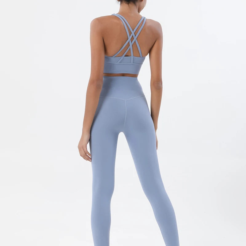 Women’s 2-Piece Yoga & Fitness Set – Sports Bra & Leggings