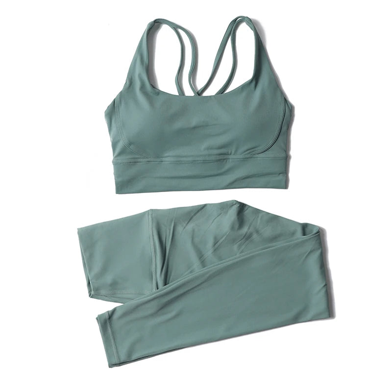 Women’s 2-Piece Yoga & Fitness Set – Sports Bra & Leggings