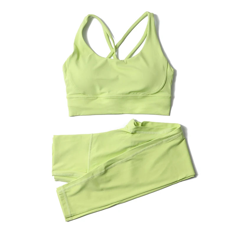 Women’s 2-Piece Yoga & Fitness Set – Sports Bra & Leggings