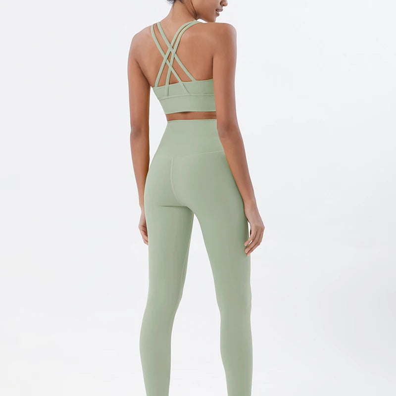 Women’s 2-Piece Yoga & Fitness Set – Sports Bra & Leggings