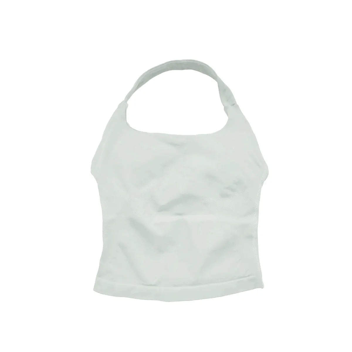 Women’s Gym Halter Top – Longline Strappy Padded Sports Tank