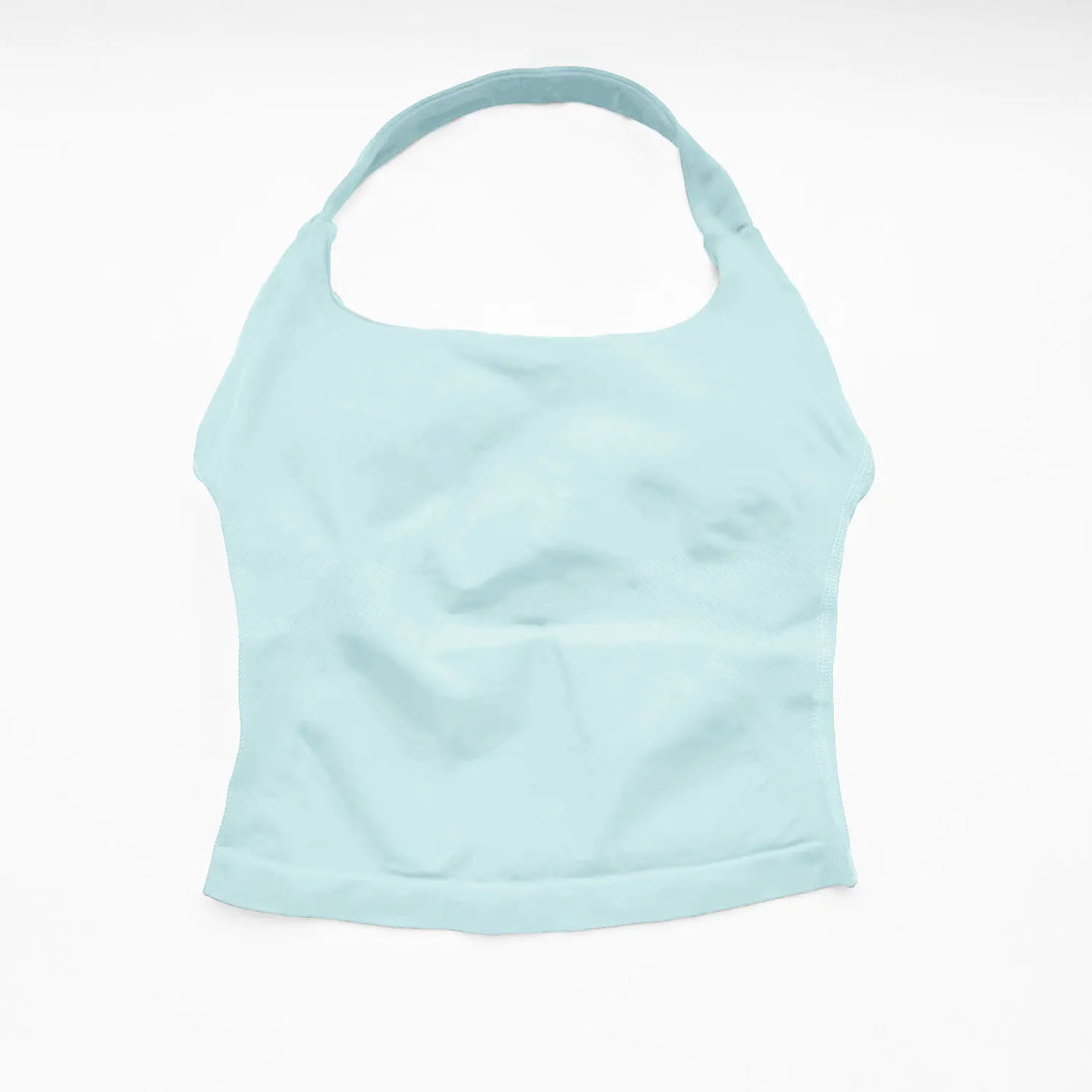 Women’s Gym Halter Top – Longline Strappy Padded Sports Tank