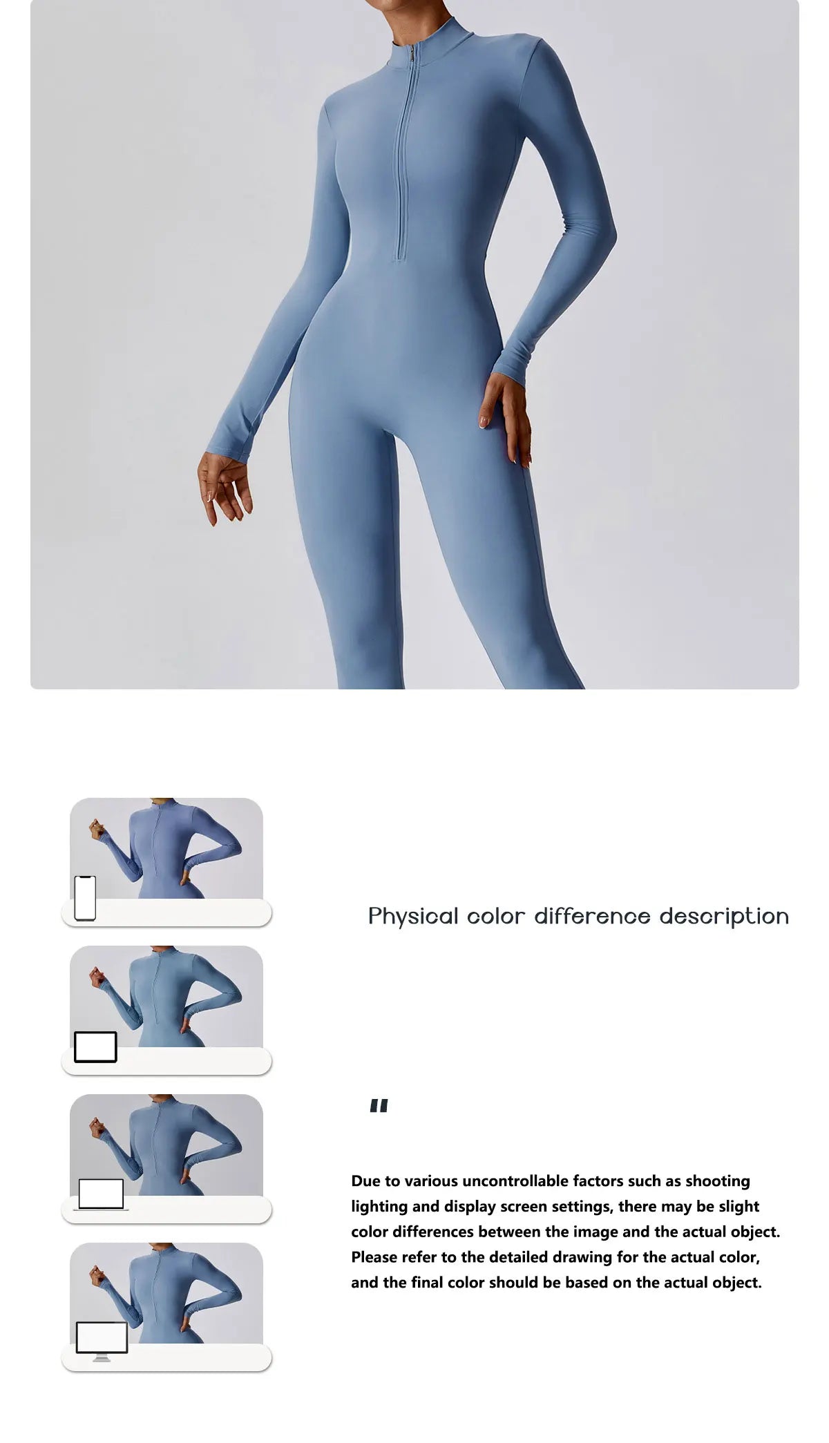 Women’s Long Sleeve Yoga Boilersuit – Skin-Tight One-Piece Gym Jumpsuit