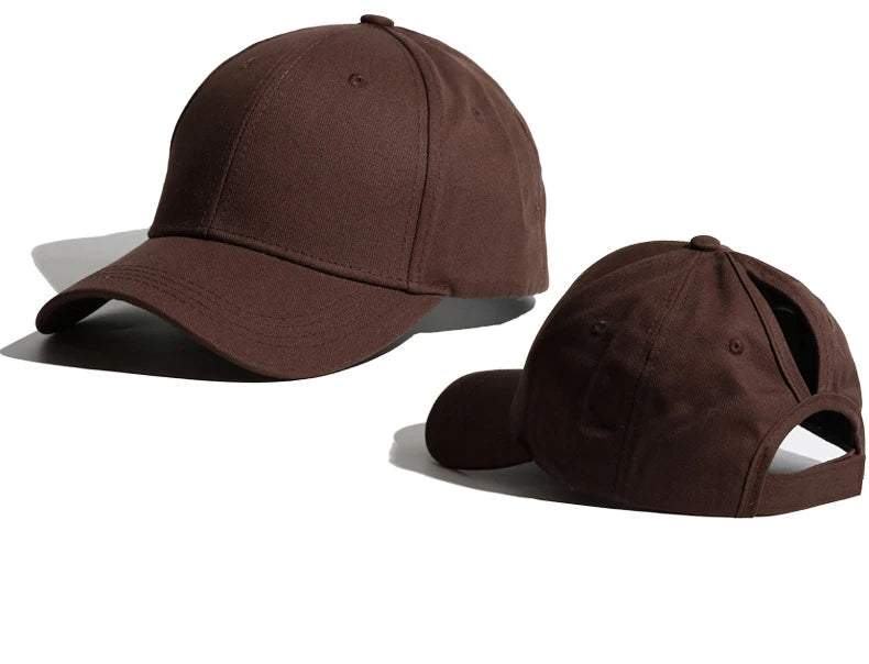 Women’s High Ponytail Baseball Cap – Messy Bun Adjustable Sports Hat