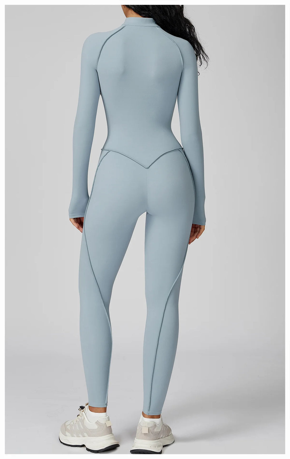 Women’s Long Sleeve Yoga Bodysuit – One-Piece Gym & Fitness Jumpsuit