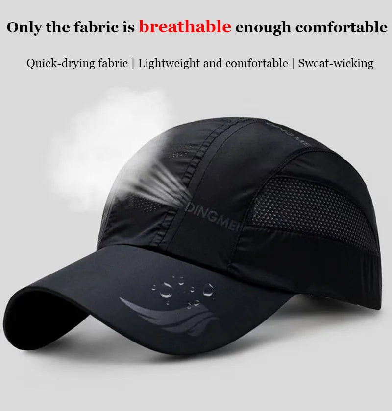Unisex Summer Sports Baseball Cap – Quick-Dry Mesh Snapback Hat