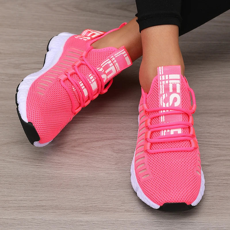 Women’s Lightweight Mesh Sports Shoes – Breathable Soft Sole Running & Walking Sneakers