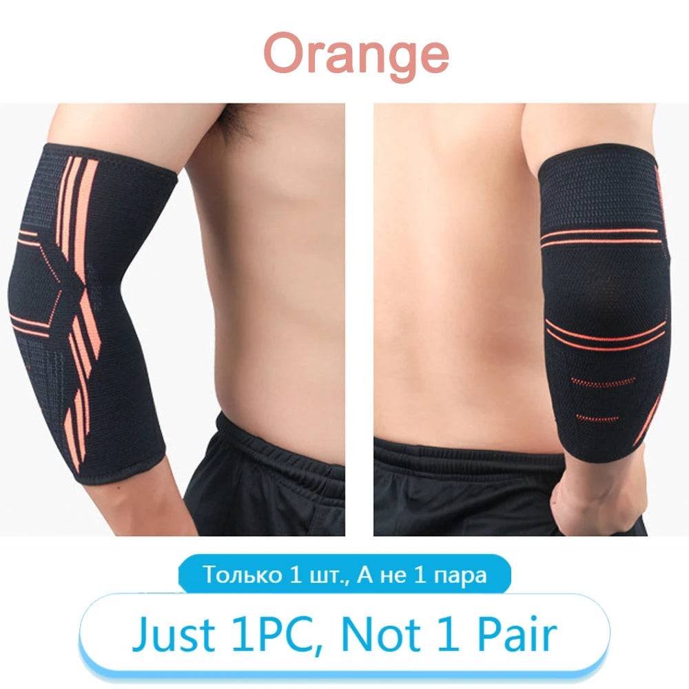 Elastic Sports Elbow Support – Sweat-Absorbing Gym Arm Sleeve & Protective Pad