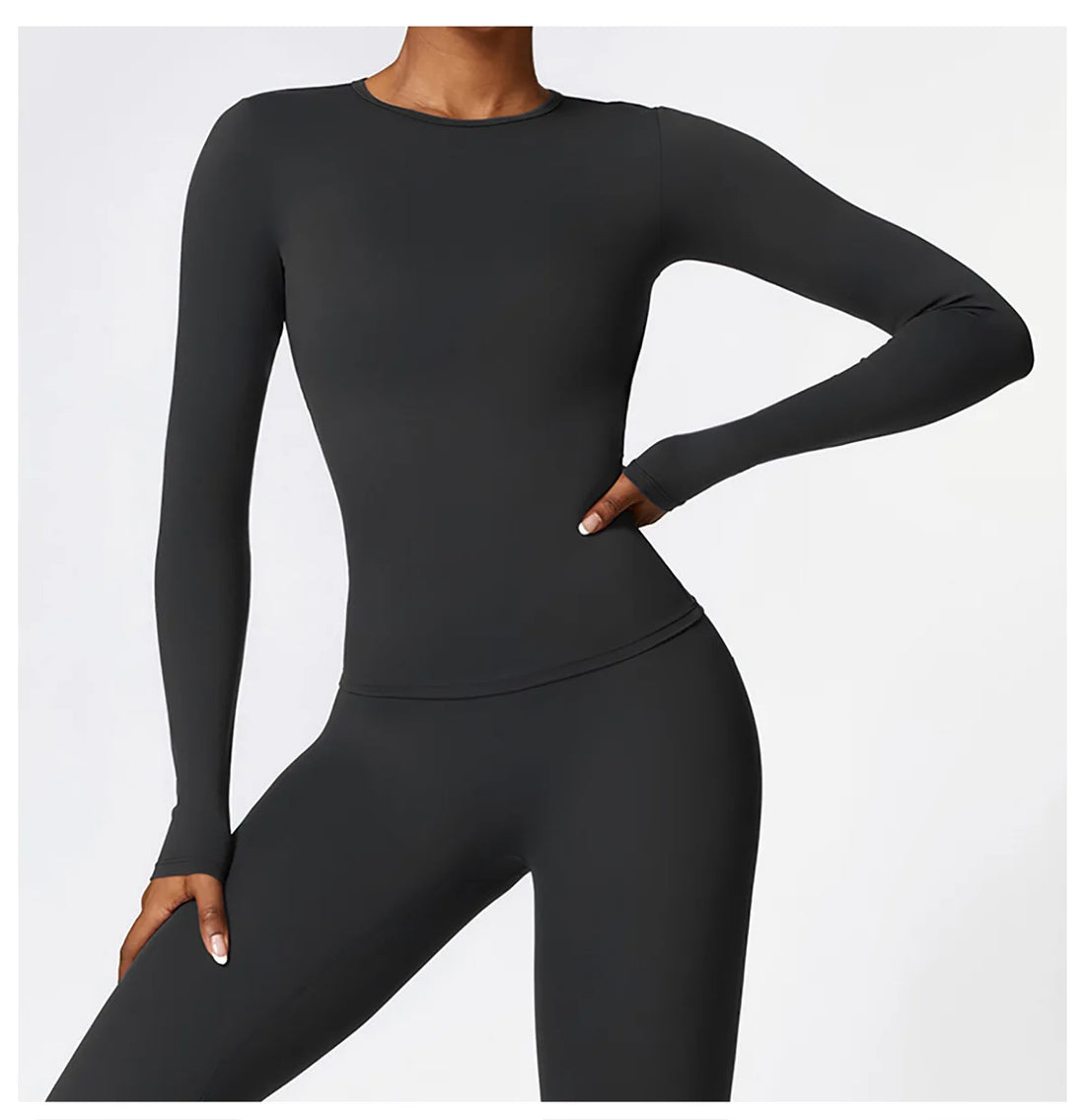 Women’s Long Sleeve Yoga & Fitness Top – Winter Sports Shirt