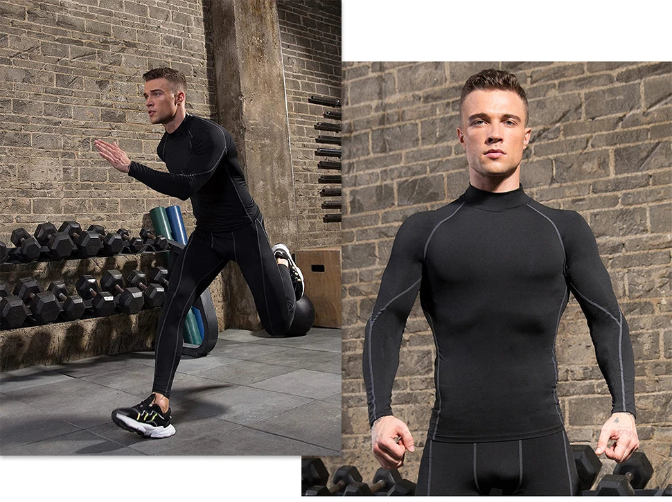 Men’s Long Sleeve Compression T-Shirt – Bodybuilding & Gym Rashguard