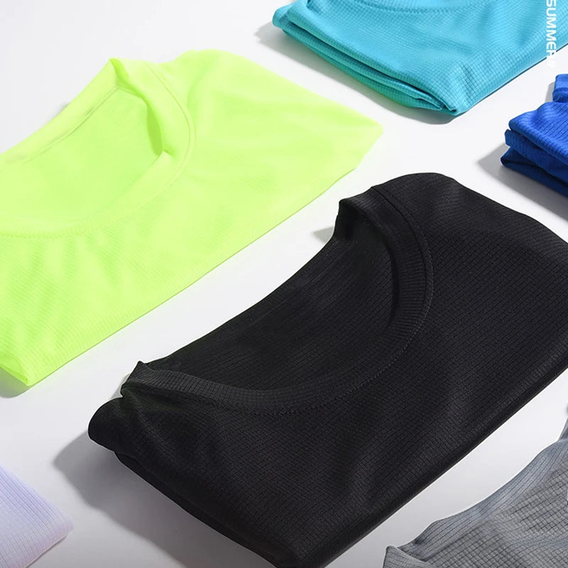 Men’s Summer Sport Gym T-Shirt – Quick Dry Running & Bodybuilding Fitness Top