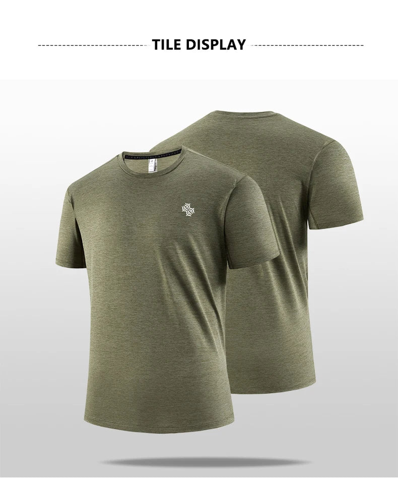 Men’s Football Style Gym T-Shirt – Loose Fit Quick-Dry Sports Top