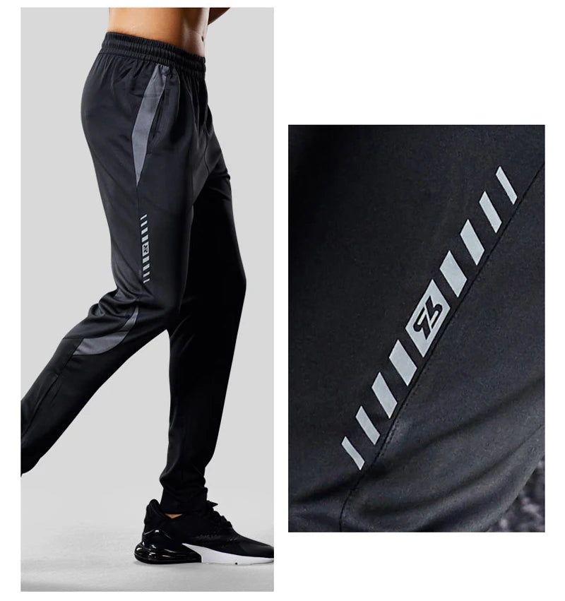 Men’s Sports Jogger Pants – Running & Soccer Training Sweatpants with Zipper Pockets