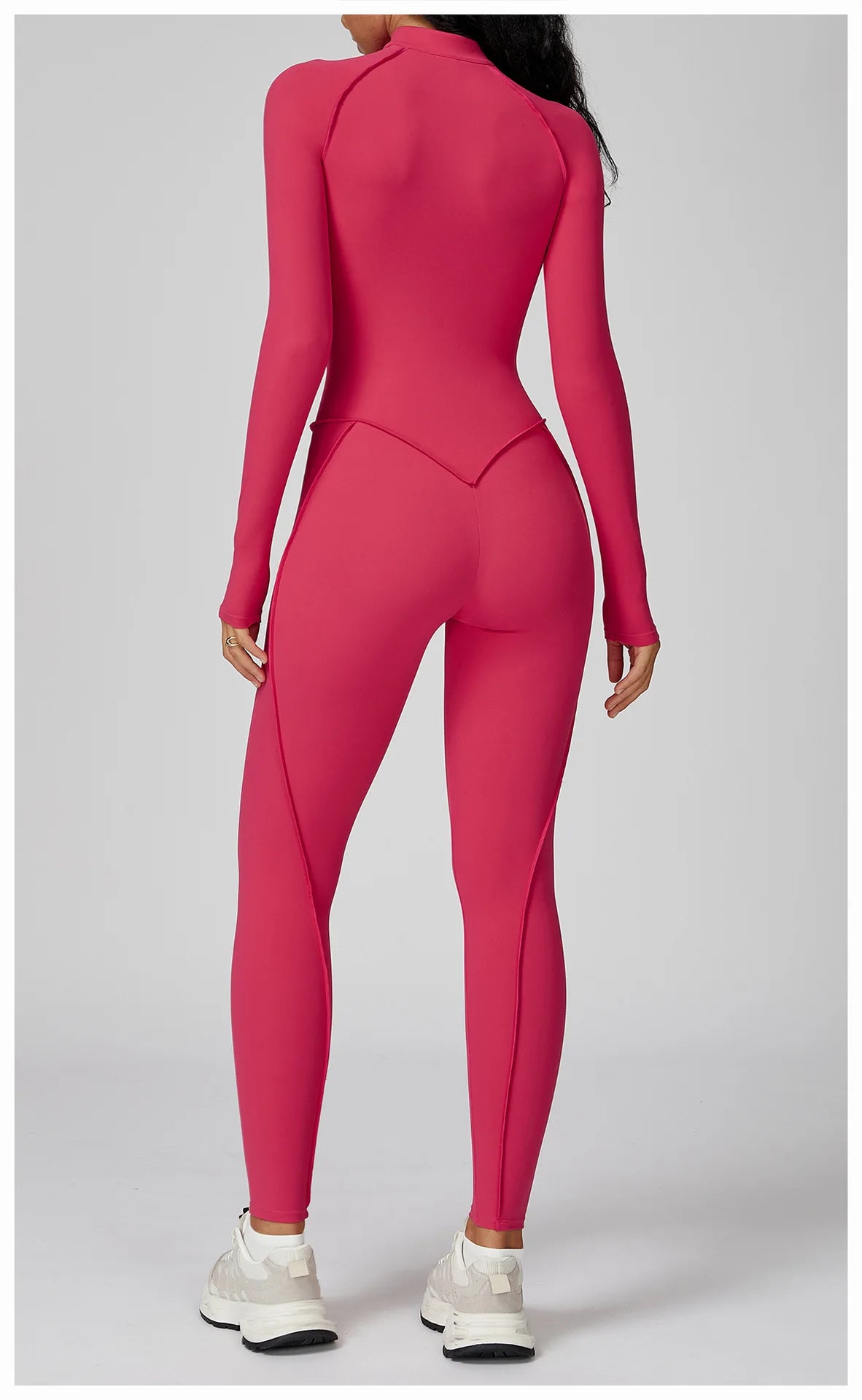 Women’s Long Sleeve Yoga Bodysuit – One-Piece Gym & Fitness Jumpsuit