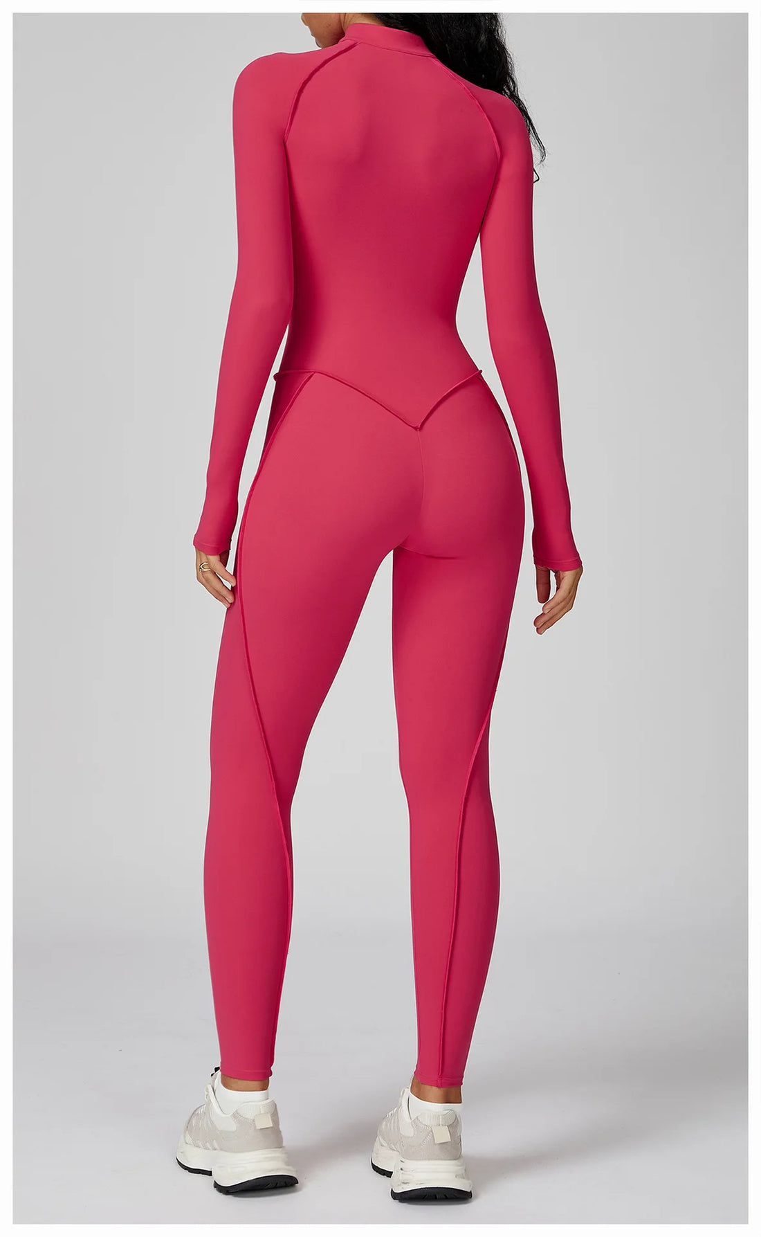 Women’s Long Sleeve Yoga Bodysuit – One-Piece Gym & Fitness Jumpsuit