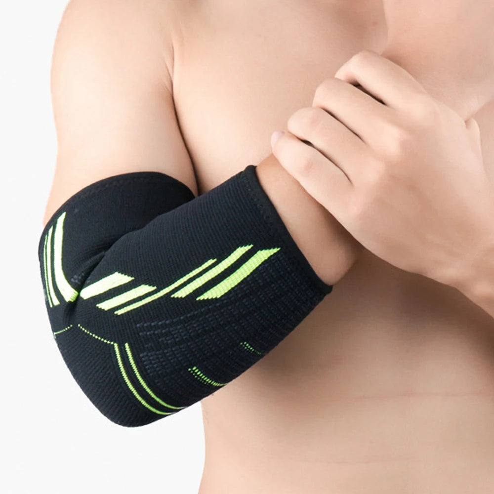 Elastic Sports Elbow Support – Sweat-Absorbing Gym Arm Sleeve & Protective Pad