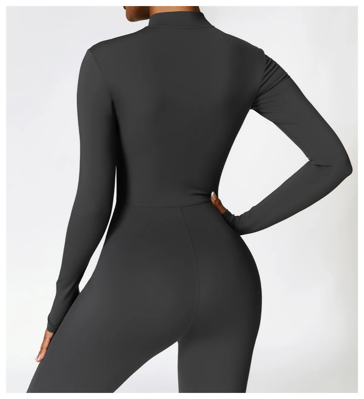 Women’s Winter Plush Yoga Jumpsuit – Fleece-Lined One-Piece Fitness Tracksuit