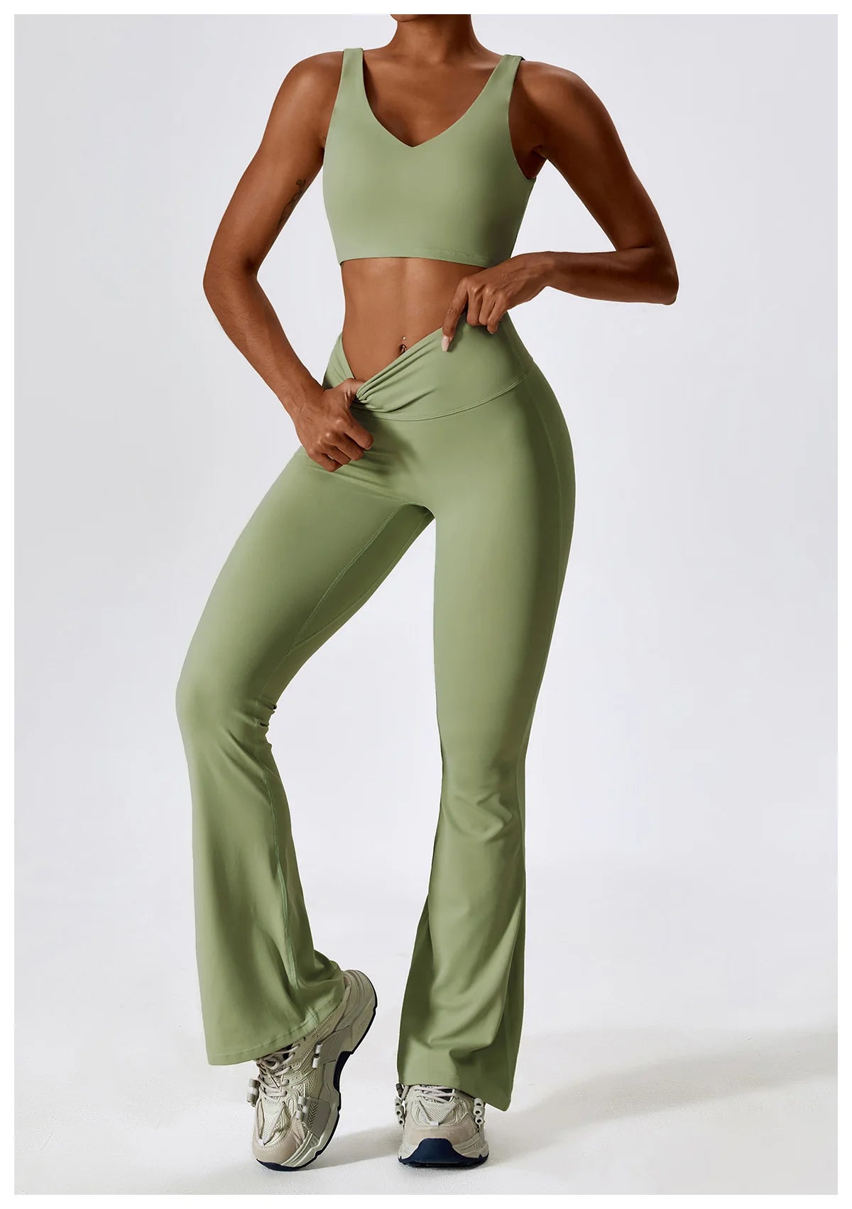2PCS Seamless Women’s Yoga Set – Sports Bra & Leggings
