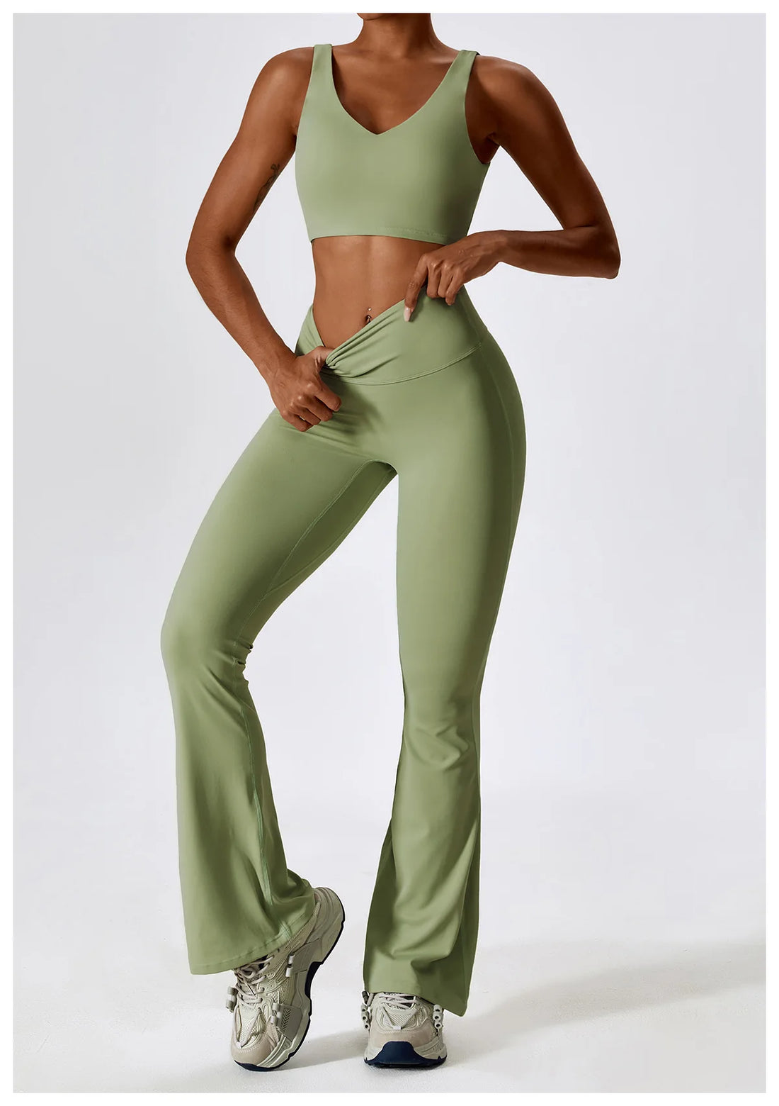 2PCS Seamless Women’s Yoga Set – Sports Bra & Leggings