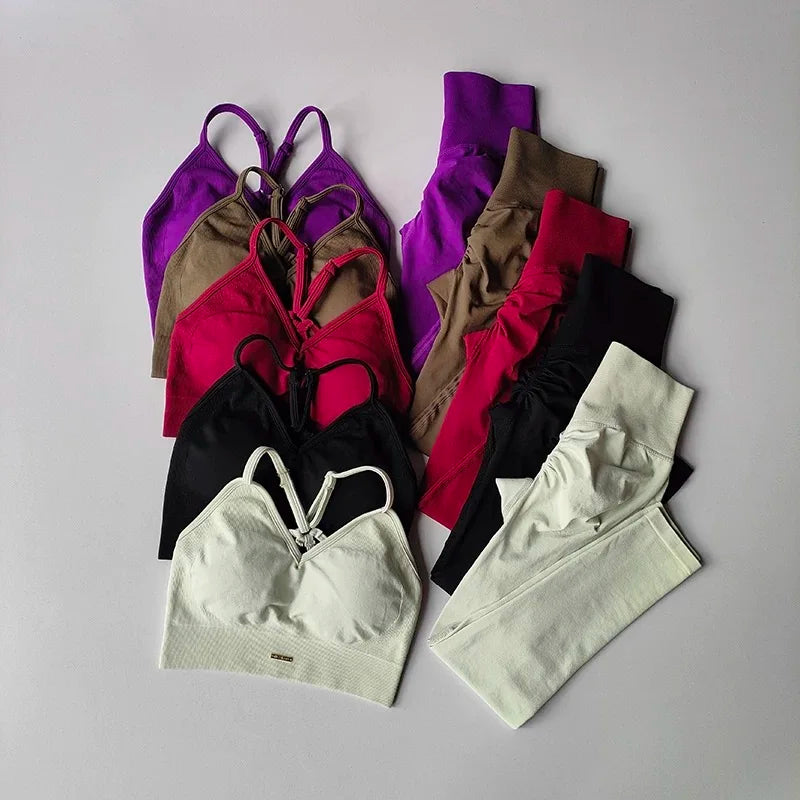 Peach High-Waisted Women’s Fitness Set – Hip-Lifting Yoga & Running Outfit
