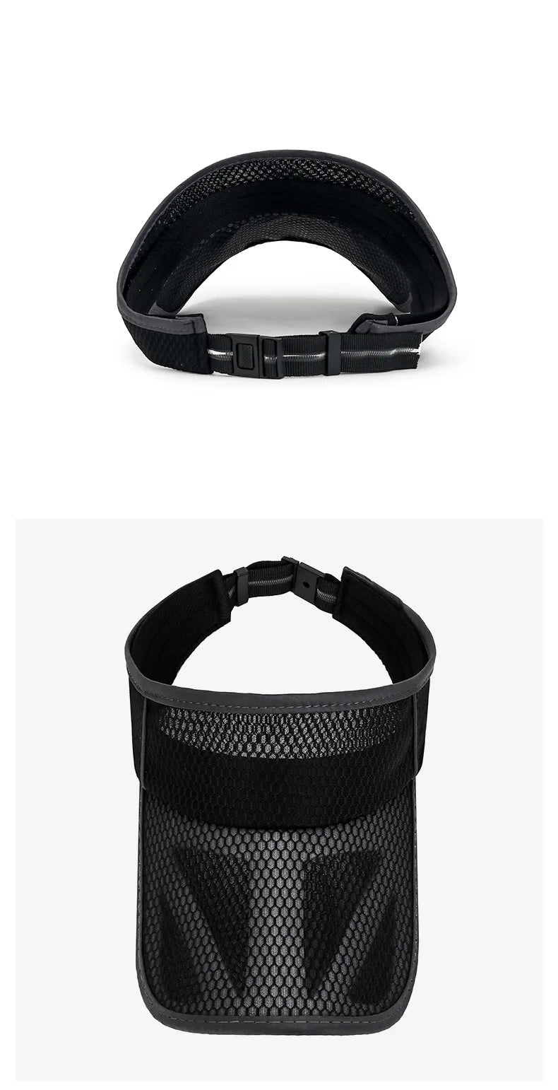 Men’s Summer Sports Sun Visor Hat – Adjustable UV Protection Running Cap