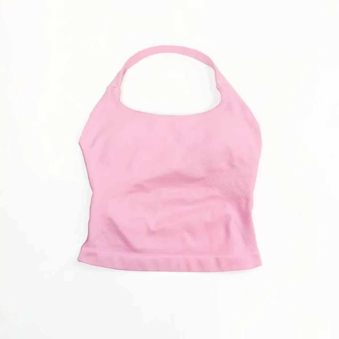 Women’s Gym Halter Top – Longline Strappy Padded Sports Tank