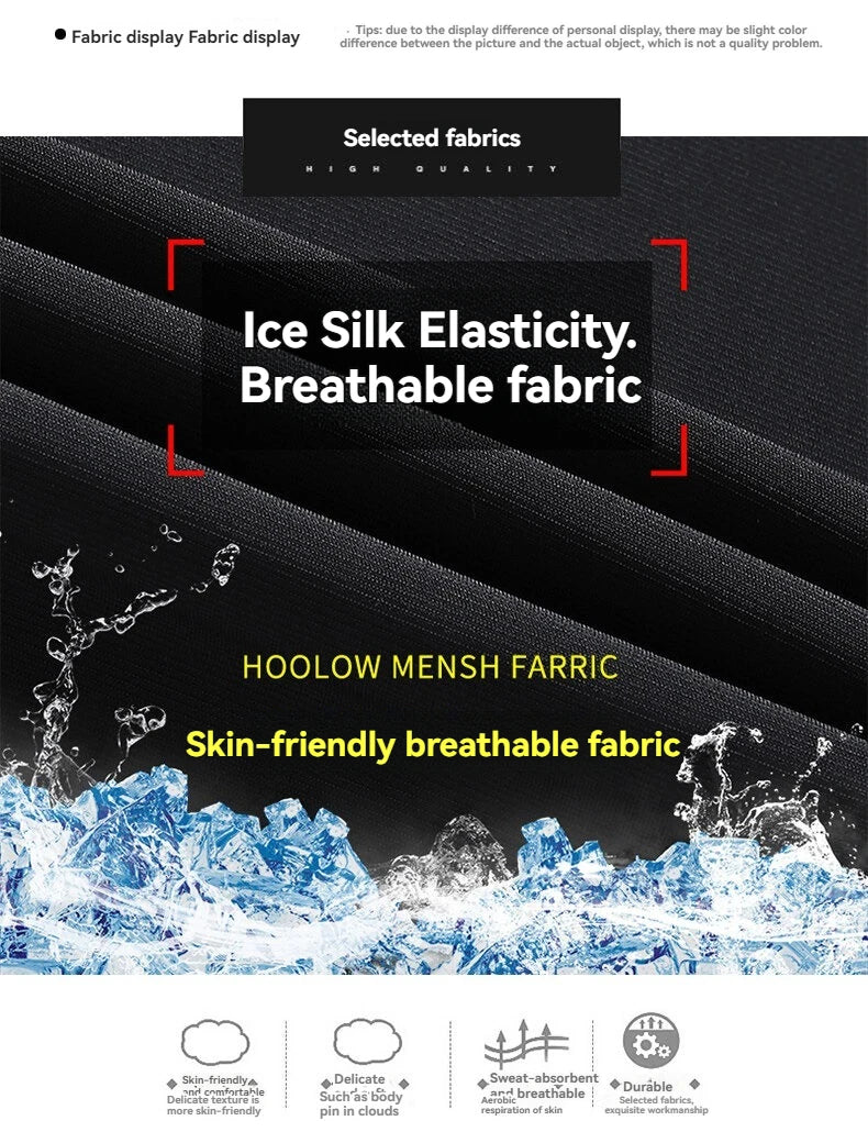 Men’s Ice Silk Summer Pants – Slim Fit Quick-Dry Casual & Running Trousers