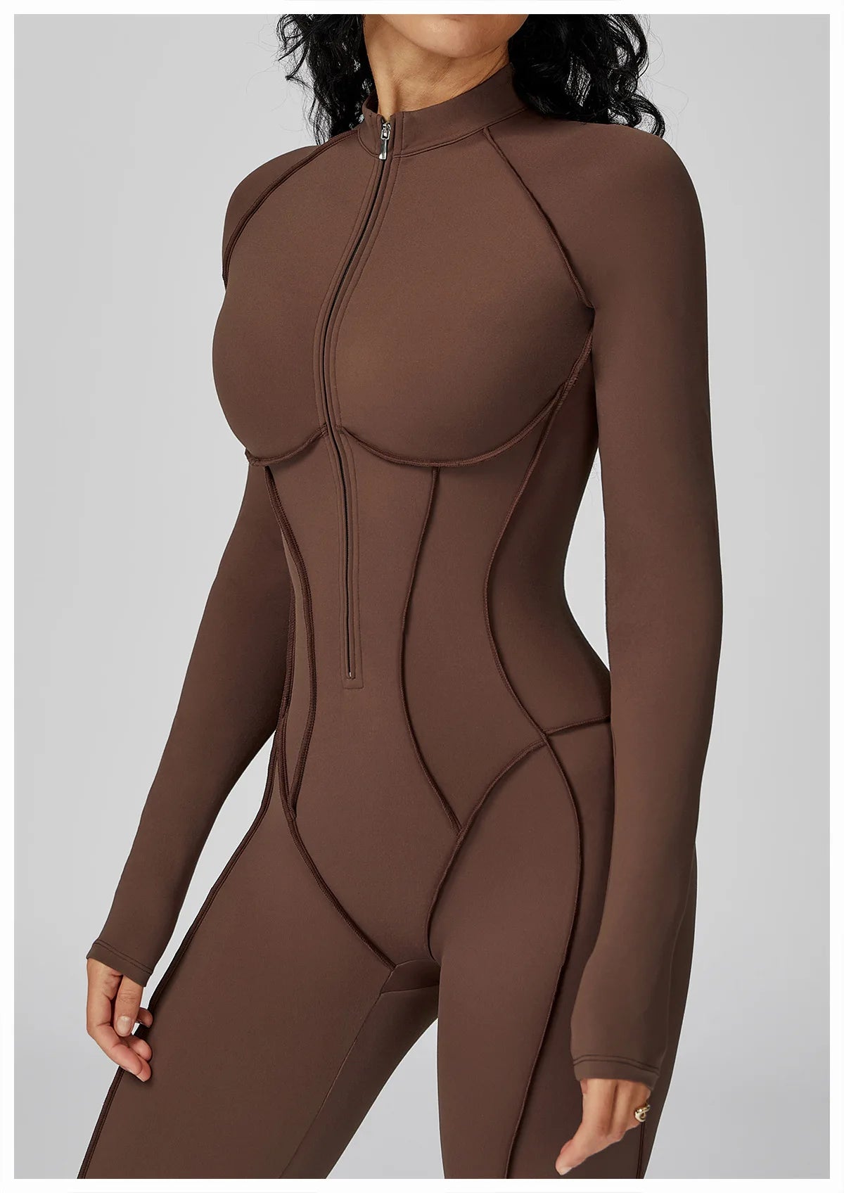 Women’s Long Sleeve Yoga Bodysuit – One-Piece Gym & Fitness Jumpsuit
