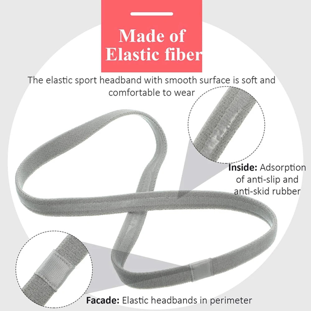 4PCS Non-Slip Sports Headbands – Elastic Sweatproof Workout Hair Bands
