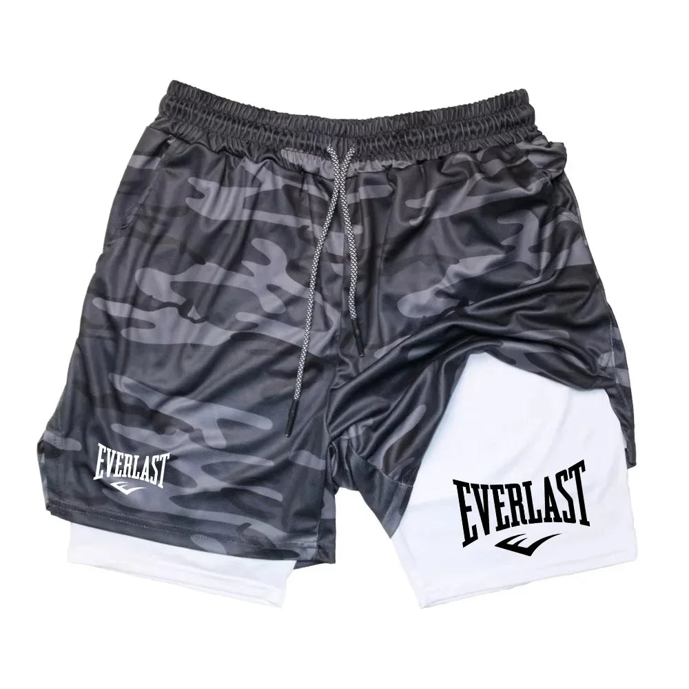Men’s 2-in-1 Running Shorts – Double-Layer Gym & Fitness Training Shorts