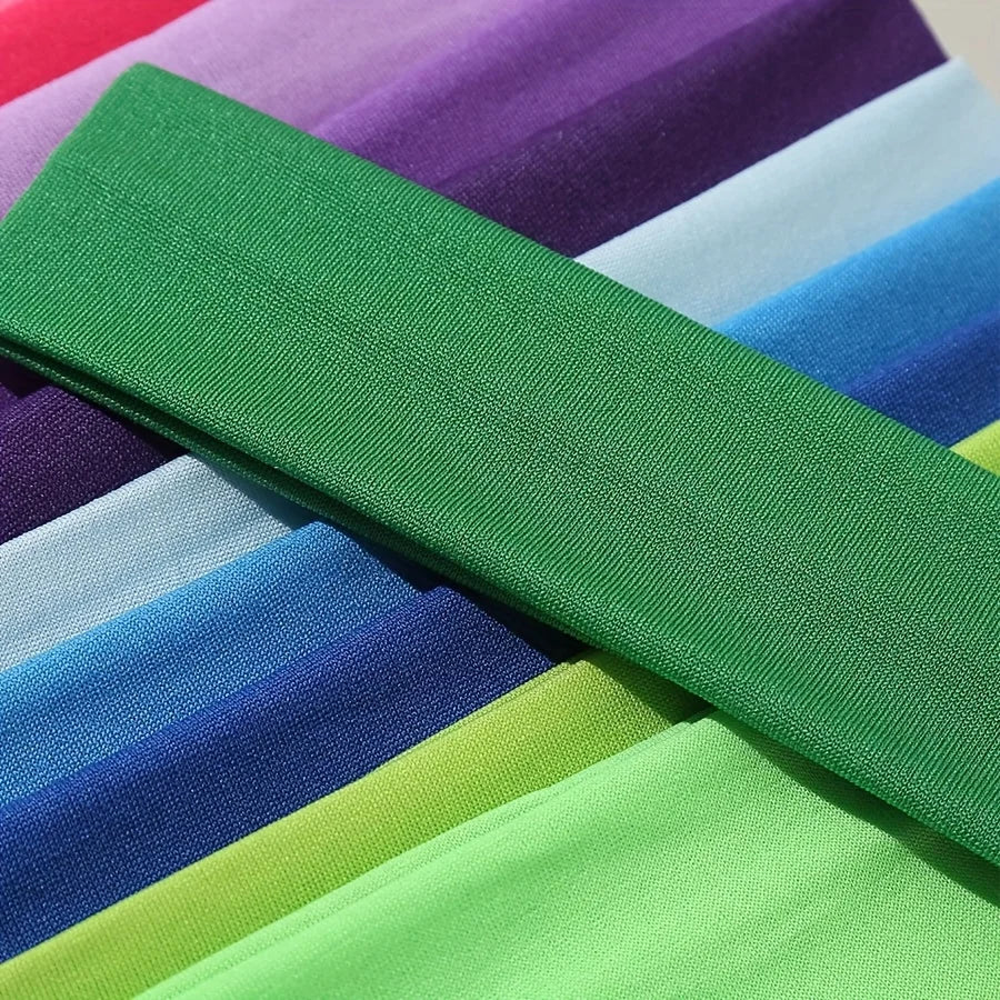 Elastic Knitted Hair Bands – Solid Color Sports & Fashion Headbands for Women