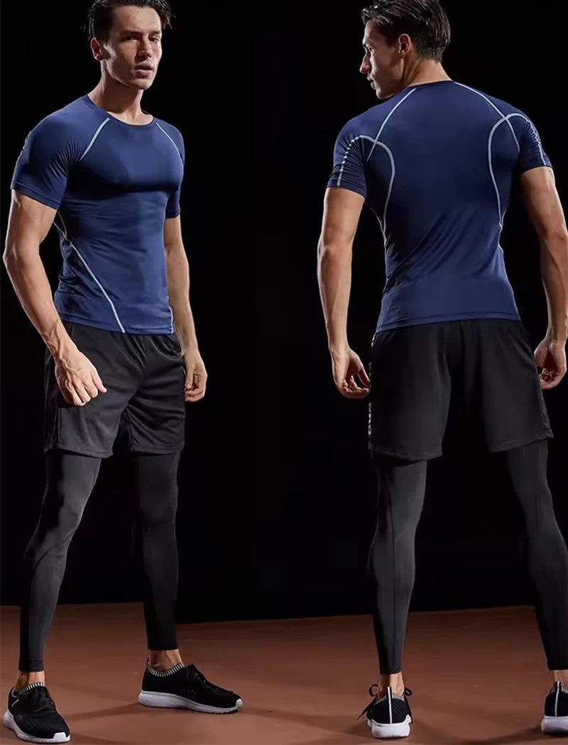 Men’s Compression T-Shirt – Quick Dry Athletic Gym & Running Tee