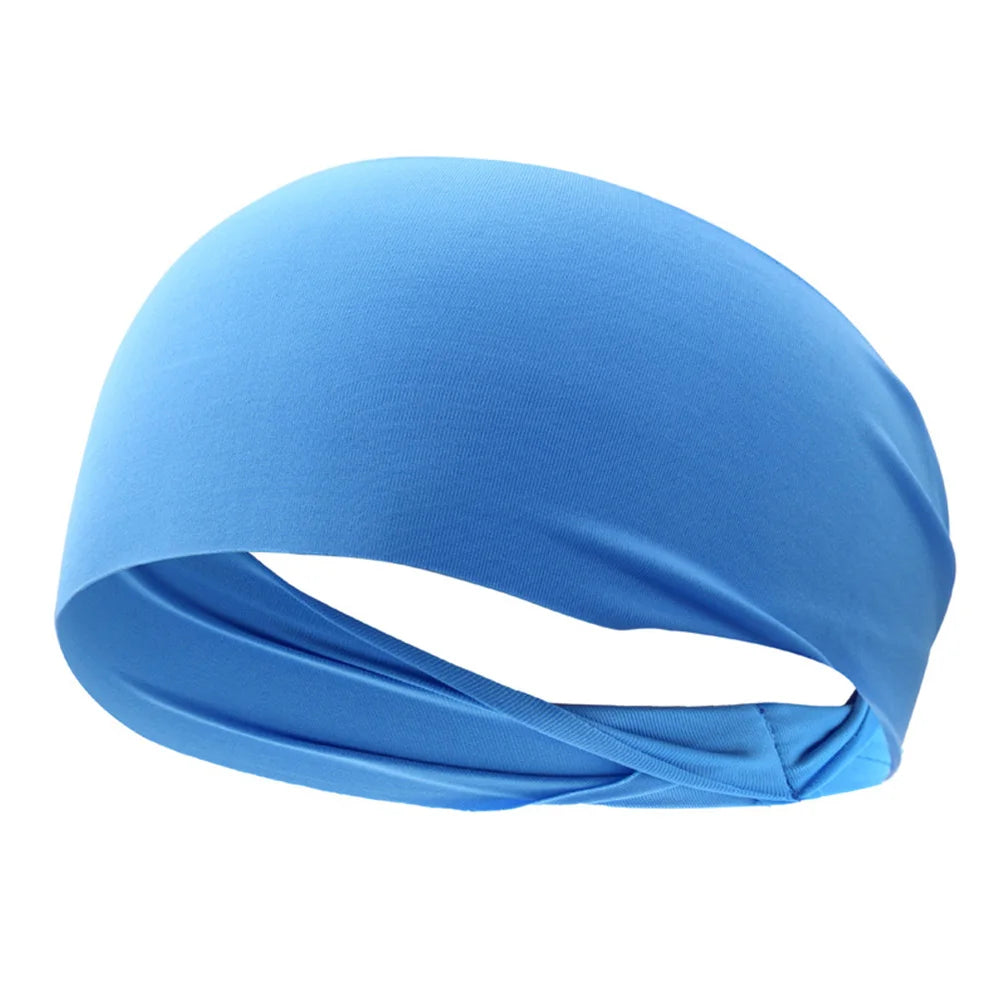 Quick-Dry Sports Headband – Elastic Sweat-Absorbing Fitness Hair Band (1PC)