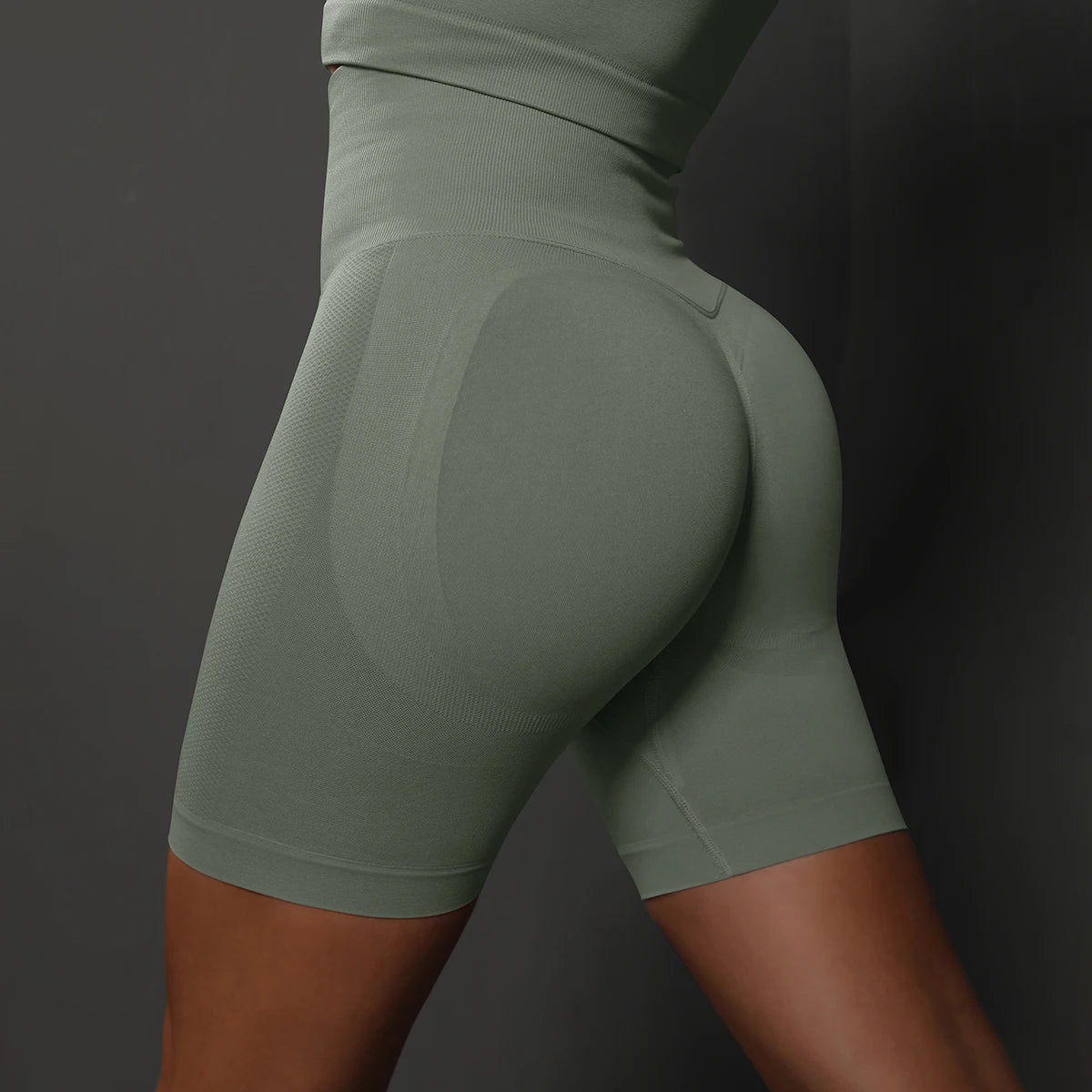 Women’s High-Waist Seamless Yoga & Sports Shorts – Push-Up Gym Workout Shorts