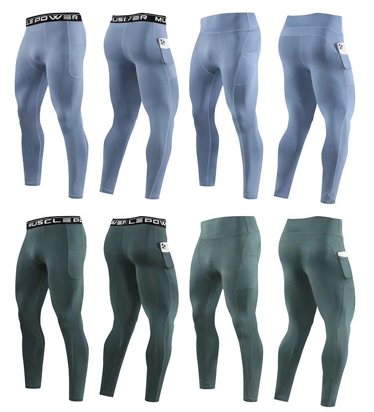 Men’s Compression Sport Pants – Tight Fitness Running & Gym Leggings