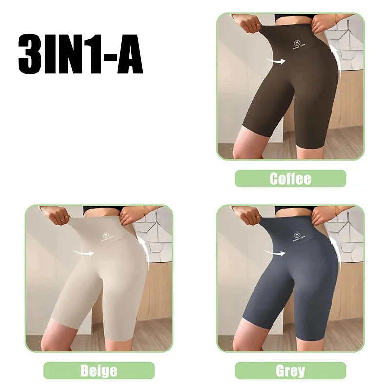 Women’s High-Waist Fitness Shorts – Push-Up Gym & Yoga Leggings