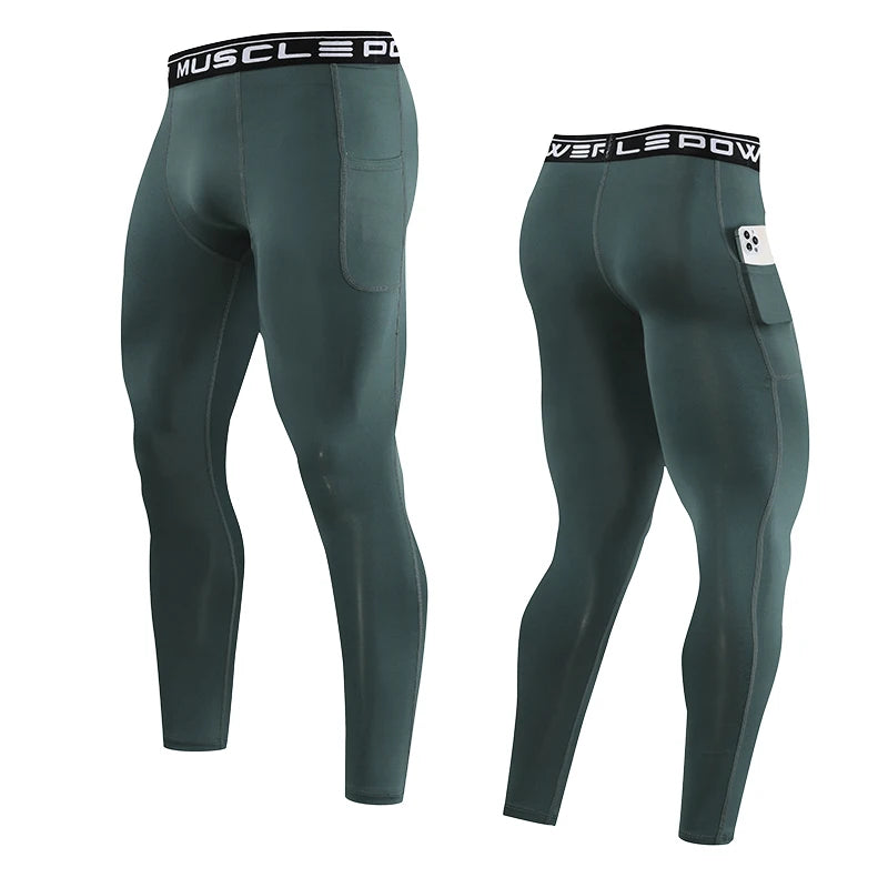 Men’s Compression Sport Pants – Tight Fitness Running & Gym Leggings
