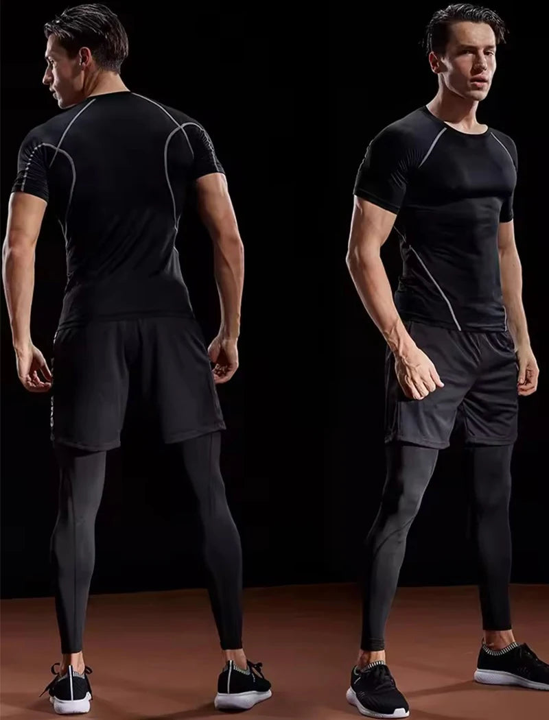 Men’s Compression T-Shirt – Quick Dry Athletic Gym & Running Tee