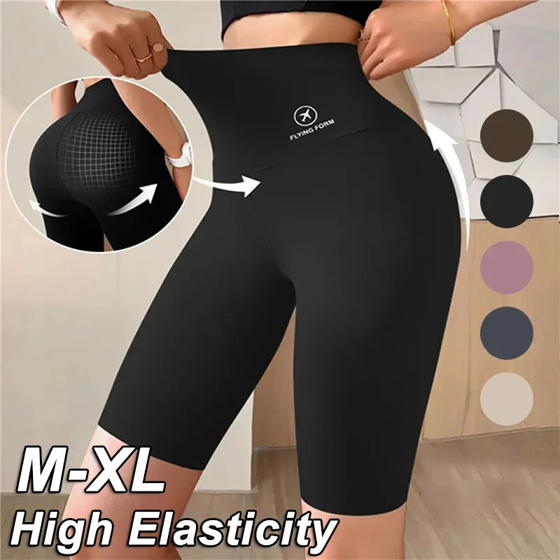 Women’s High-Waist Fitness Shorts – Push-Up Gym & Yoga Leggings